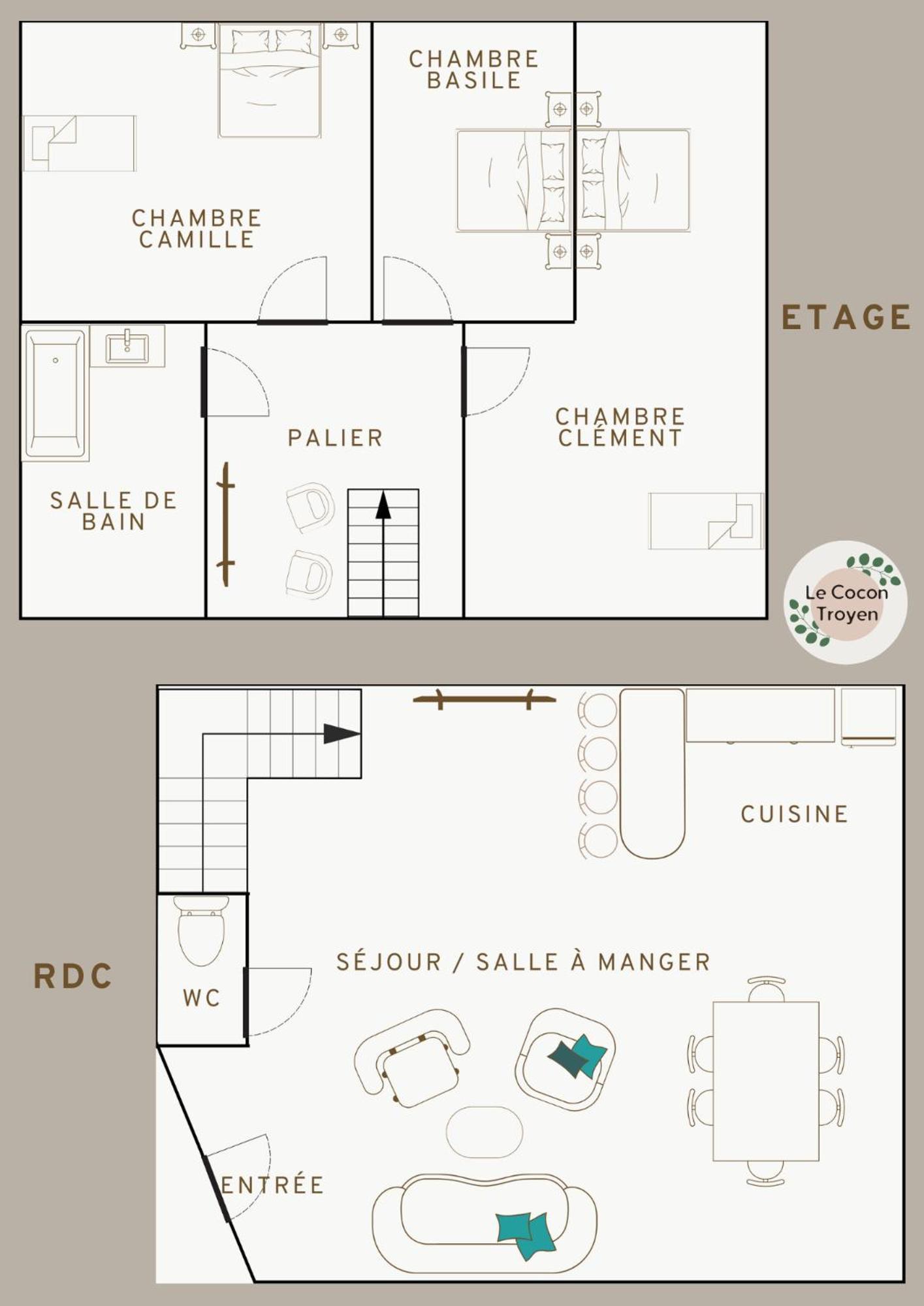 Apartament Le Cocon Troyen - 6-8P - 2 Parking Gratuits Troyes Zewnętrze zdjęcie